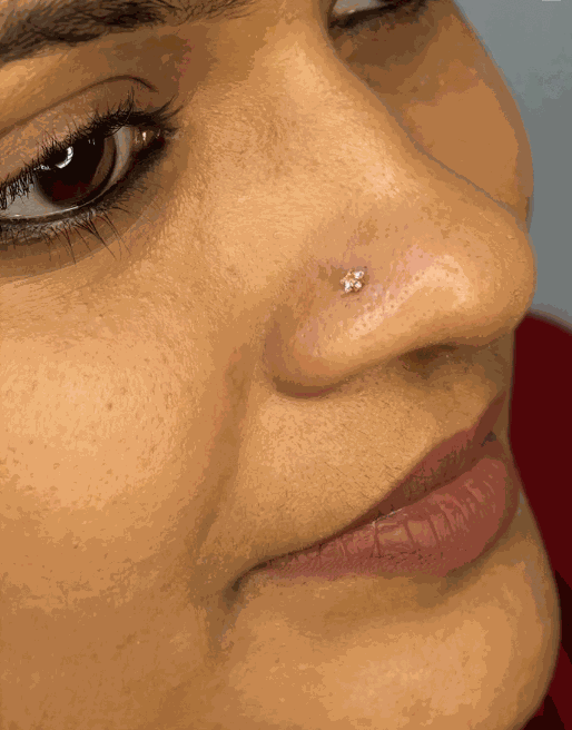 Gold Flower Nostril Stud