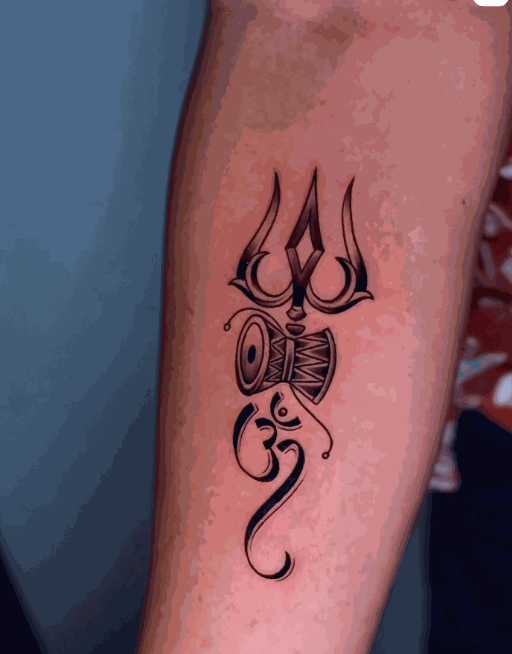 Trishul & Om Symbol