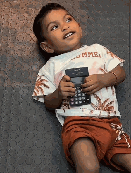 Child's Calculator Smile
